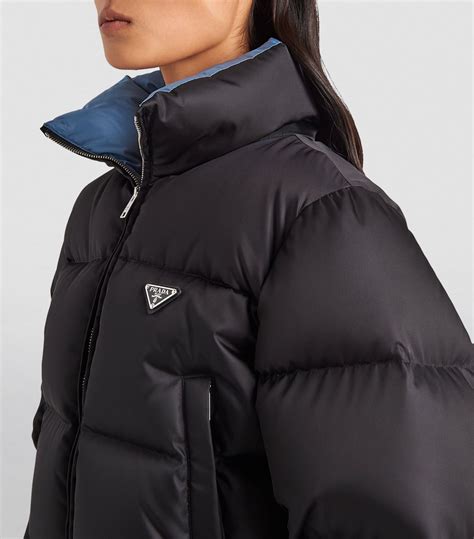 prada down puffer coat|Prada re nylon puffer jacket.